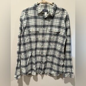 Patagonia Green and Black Plaid Shirt